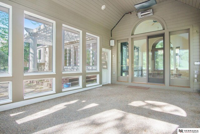 1125 Stone Creek Dr, Blair, NE 68008 - unfurnished sunroom featuring plenty of natural light and lofted ceiling