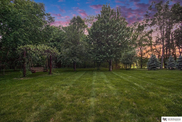 1125 Stone Creek Dr, Blair, NE 68008 - yard at dusk featuring a yard