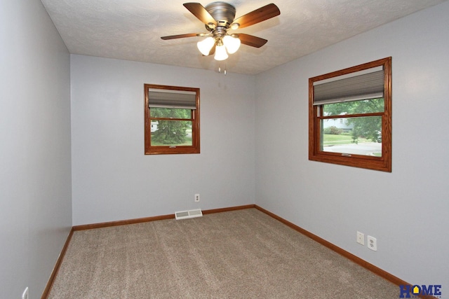 1701 N 73rd St, Lincoln, NE 68505 - carpeted spare room with healthy amount of natural light, baseboards, a ceiling fan, and a textured ceiling