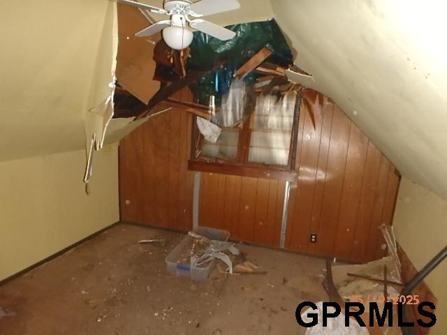 1935 S 11th St, Omaha, NE 68106 - bonus room with lofted ceiling and wooden walls