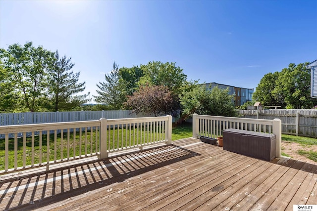 3909 N 147th St, Omaha, NE 68116 - wooden deck with a fenced backyard