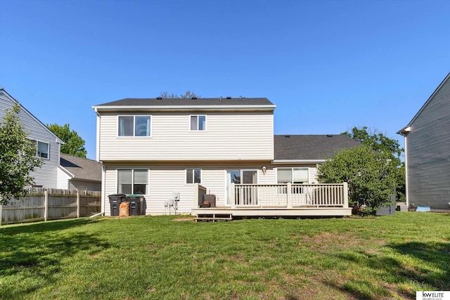 3909 N 147th St, Omaha, NE 68116 - back of property with a wooden deck