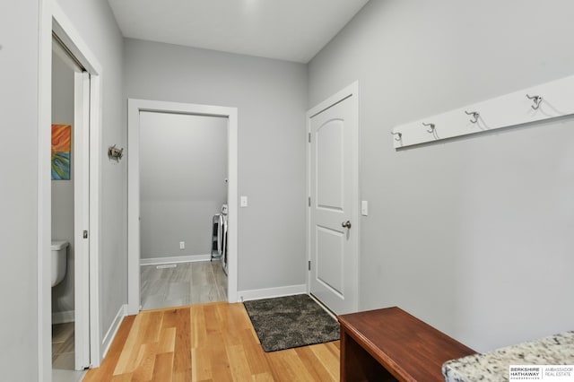 2614 N 191st Ave, Omaha, NE 68022 - mudroom with light wood-type flooring and baseboards