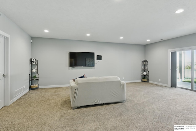 2614 N 191st Ave, Omaha, NE 68022 - carpeted living room featuring recessed lighting and baseboards