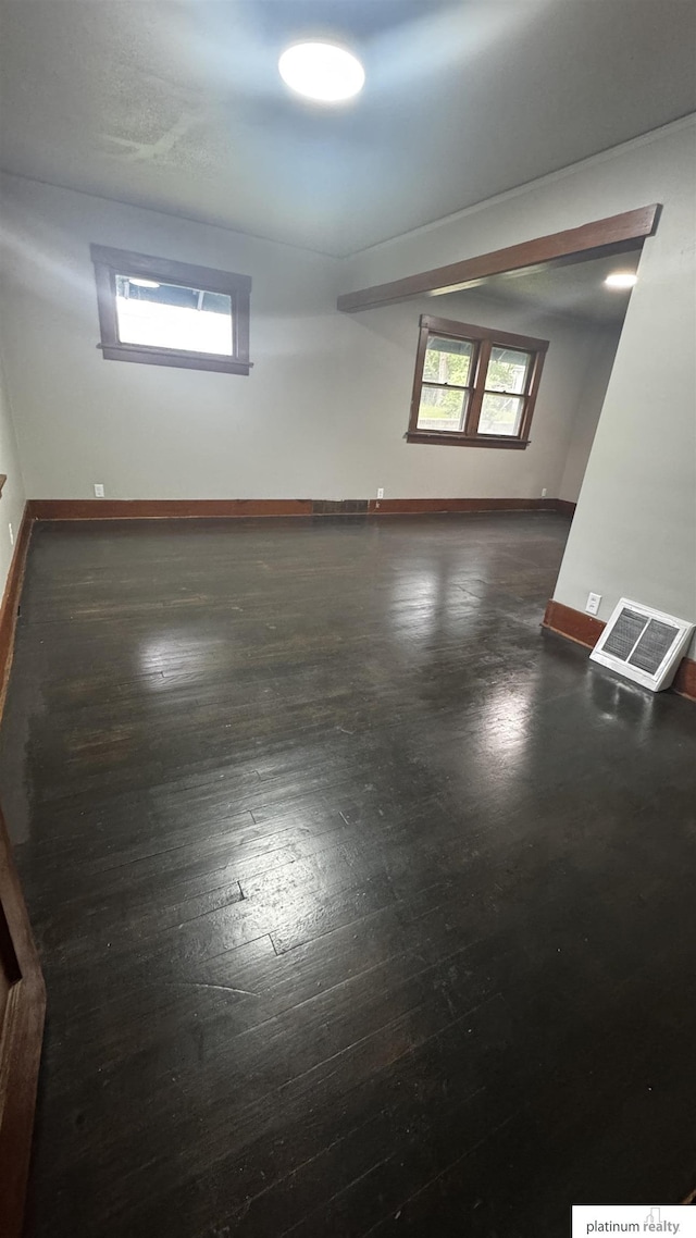 below grade area with baseboards