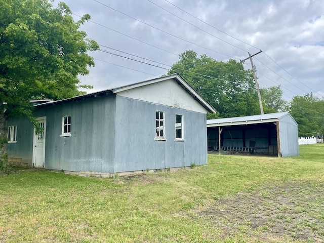 1200 H St, Pawnee City, NE 68420 - view of pole building with a yard