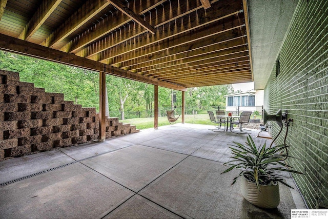 view of patio with outdoor dining area
