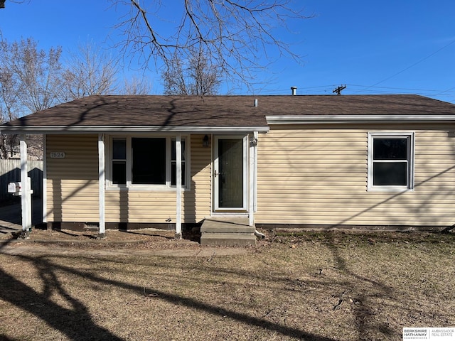 view of front of home