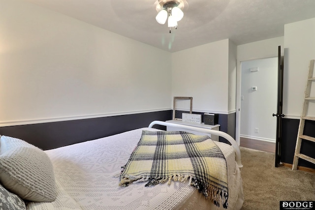 1131 Elizabeth Cir, Fremont, NE 68025 - bedroom featuring carpet, baseboards, and ceiling fan