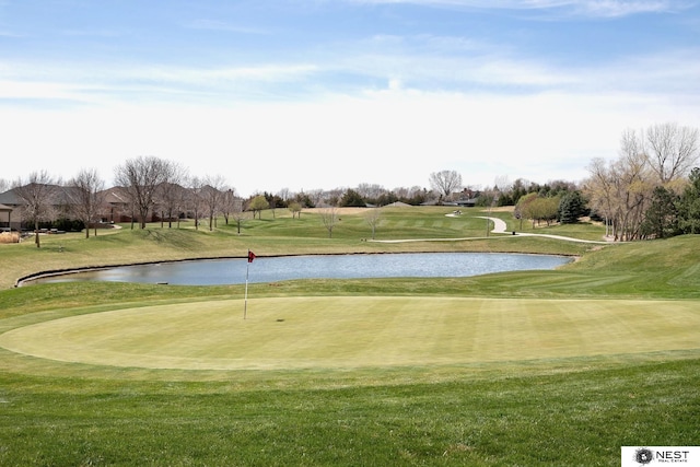 3400 Firethorn Ter, Lincoln, NE 68520 - surrounding community featuring a water view, view of golf course, and a yard