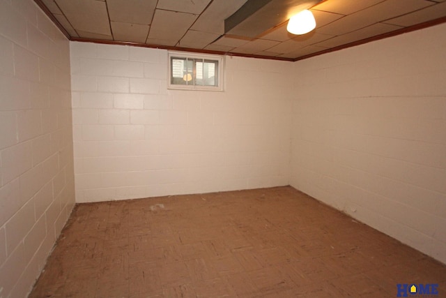 2727 S 19th St, Lincoln, NE 68502 - finished below grade area featuring concrete block wall