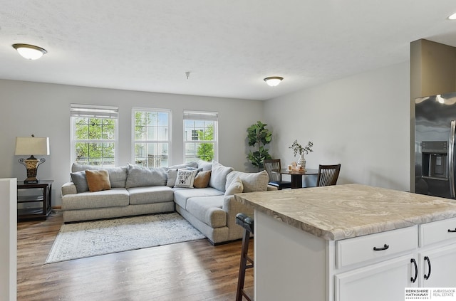 6031 N 167th Ct, Omaha, NE 68116 - living room featuring dark wood-style floors