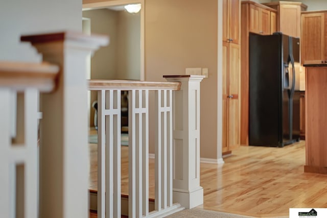 8420 Augusta Dr, Lincoln, NE 68526 - hall featuring light wood-type flooring and baseboards