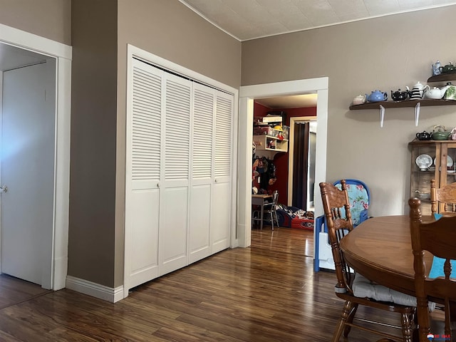 803 6th St, Fairbury, NE 68352 - dining room featuring dark wood-type flooring