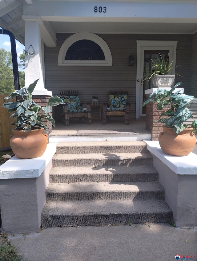 803 6th St, Fairbury, NE 68352 - property entrance with covered porch