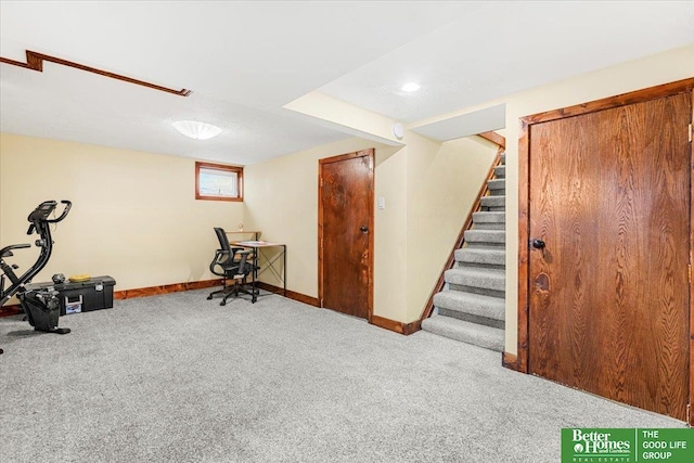4188 Chicago St, Omaha, NE 68131 - workout room with carpet and baseboards