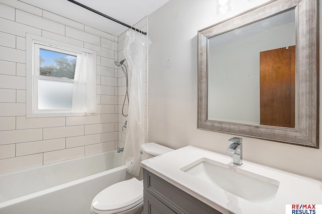 2137 S 49th St, Omaha, NE 68106 - bathroom with vanity, toilet, and shower / tub combo