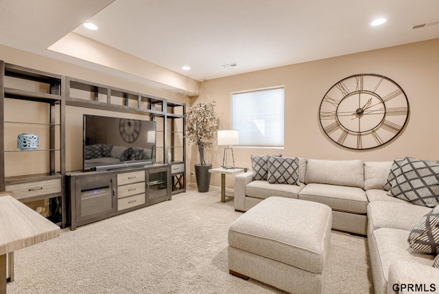 7320 S 169th St, Omaha, NE 68136 - carpeted living area featuring recessed lighting