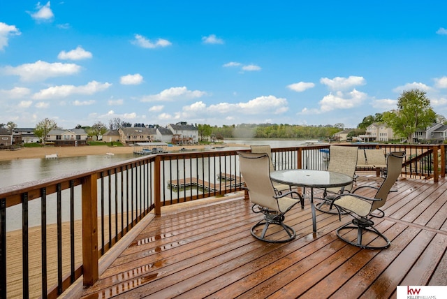 7815 Maui Cir, Papillion, NE 68046 - wooden deck with a residential view and a water view
