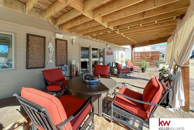7815 Maui Cir, Papillion, NE 68046 - view of patio / terrace featuring french doors