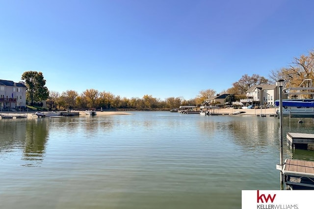 7815 Maui Cir, Papillion, NE 68046 - water view featuring a boat dock