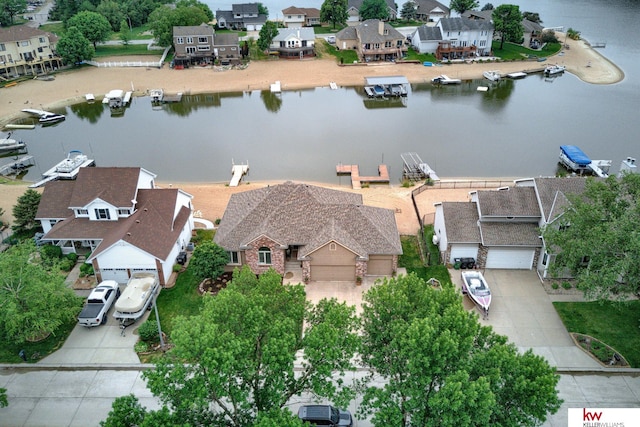 7815 Maui Cir, Papillion, NE 68046 - aerial perspective of suburban area with a large body of water