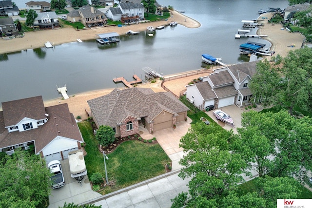7815 Maui Cir, Papillion, NE 68046 - aerial perspective of suburban area featuring a large body of water