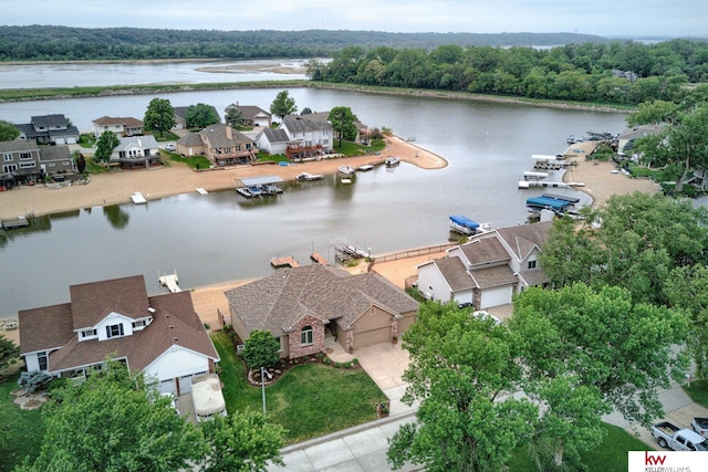 7815 Maui Cir, Papillion, NE 68046 - aerial view of residential area with a nearby body of water
