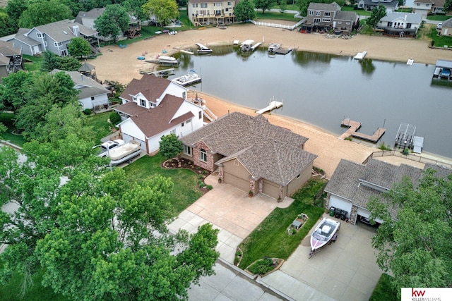 7815 Maui Cir, Papillion, NE 68046 - aerial perspective of suburban area with a nearby body of water