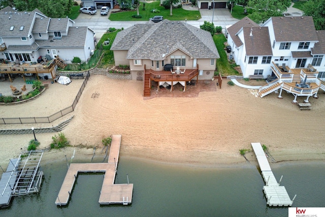 7815 Maui Cir, Papillion, NE 68046 - aerial view of residential area featuring a nearby body of water