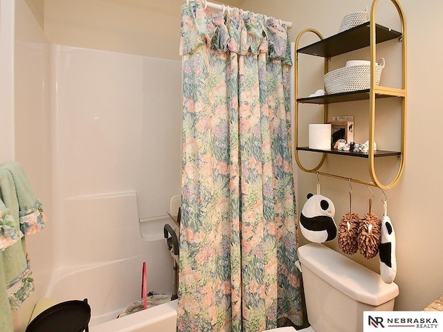 70 Switchgrass Ln, Bennet, NE 68317 - bathroom with shower / bathtub combination with curtain and toilet