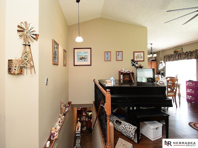 70 Switchgrass Ln, Bennet, NE 68317 - dining space featuring vaulted ceiling