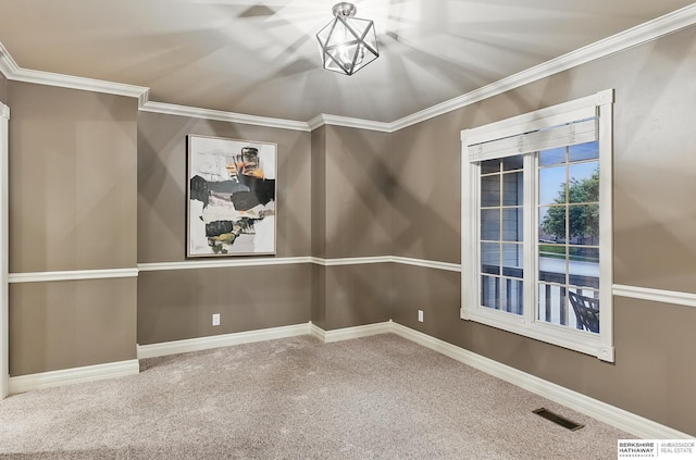16712 V St, Omaha, NE 68135 - carpeted empty room featuring ornamental molding and baseboards