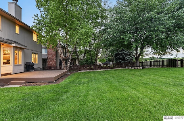 16712 V St, Omaha, NE 68135 - view of yard featuring a deck