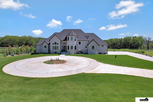 17380 S 77th Pt, Hickman, NE 68372 - french provincial home with curved driveway and a front yard