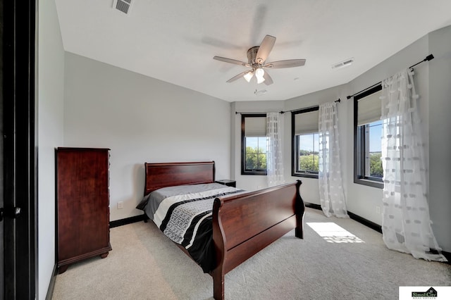 17380 S 77th Pt, Hickman, NE 68372 - bedroom with light colored carpet, baseboards, and a ceiling fan
