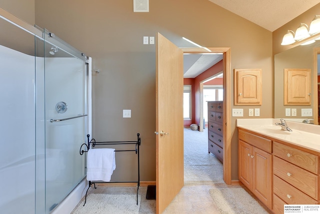4804 Fountain Cir, Papillion, NE 68133 - bathroom with a stall shower and vanity