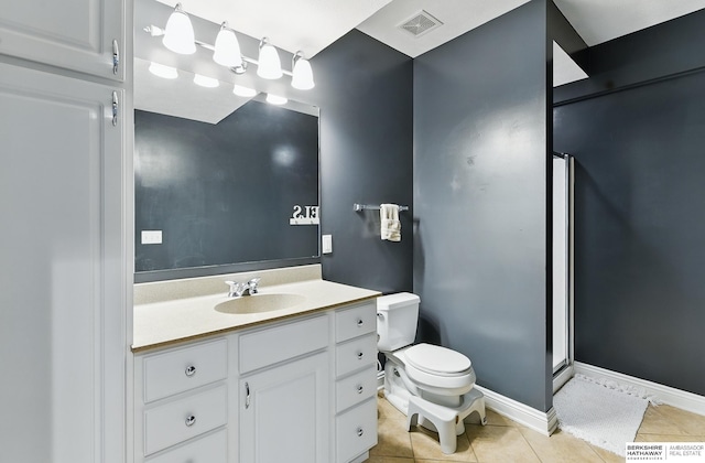 10022 S 177th St, Omaha, NE 68136 - full bath with tile patterned floors, vanity, toilet, and an enclosed shower