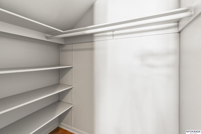 8207 Decatur St, Omaha, NE 68114 - spacious closet featuring wood finished floors