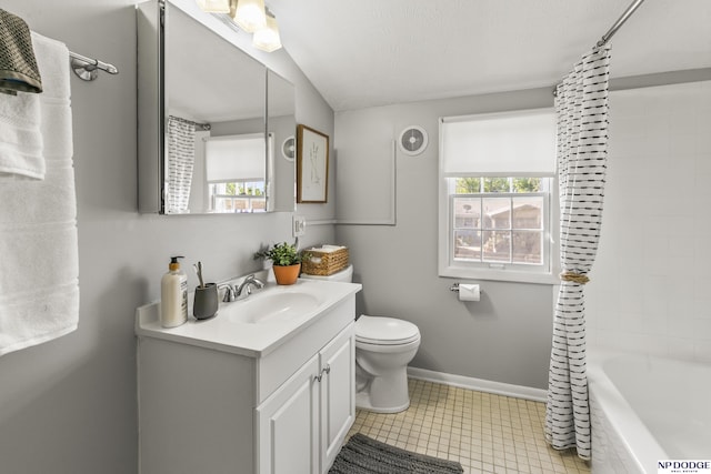 8207 Decatur St, Omaha, NE 68114 - bathroom featuring vanity, healthy amount of natural light, toilet, and baseboards