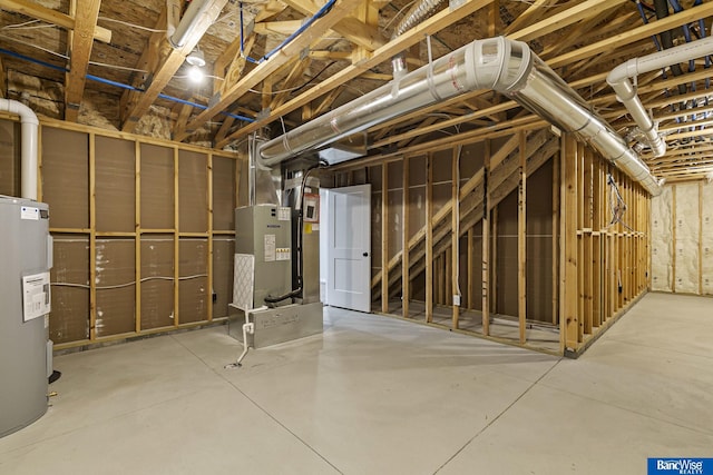 5948 Loxton St, Lincoln, NE 68526 - unfinished below grade area with water heater and heating unit