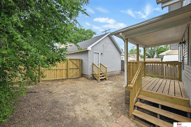 2740 N 49th St, Omaha, NE 68104 - view of yard featuring entry steps, a gate, and a deck