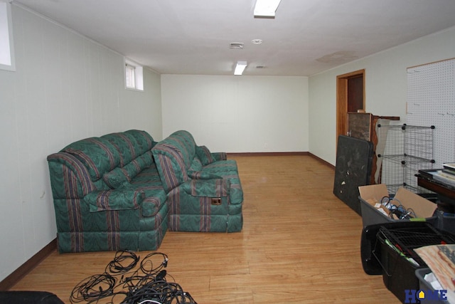 6810 S St S, Lincoln, NE 68506 - living room featuring wood finished floors and baseboards