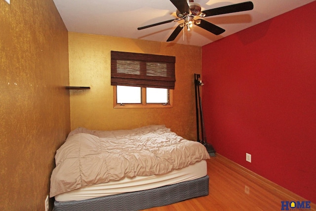 6810 S St S, Lincoln, NE 68506 - bedroom with wood finished floors and ceiling fan