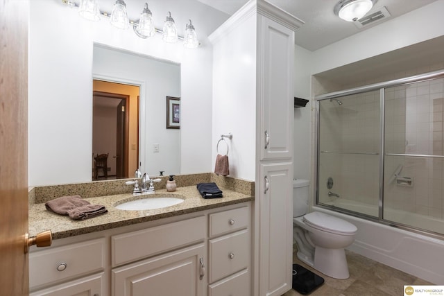 10919 N 69th St, Omaha, NE 68152 - full bathroom featuring toilet, vanity, and enclosed tub / shower combo