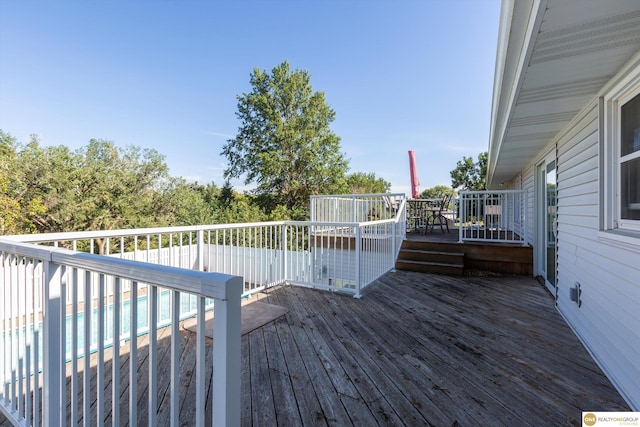 10919 N 69th St, Omaha, NE 68152 - view of wooden terrace