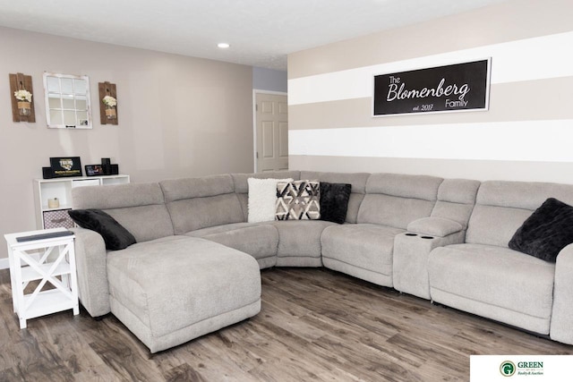 6 N Circle Dr, York, NE 68467 - living area with wood finished floors and recessed lighting