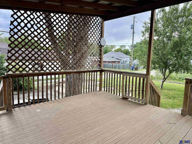 339 S Columbia Ave, Seward, NE 68434 - wooden deck with a lawn