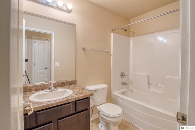 5306 S 195th St, Omaha, NE 68135 - full bathroom with toilet, vanity, tub / shower combination, and tile patterned flooring