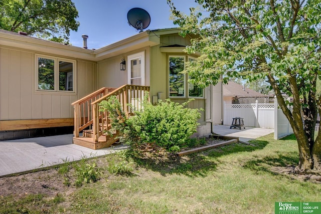 11680 Meredith Ave, Omaha, NE 68164 - doorway to property with a patio area